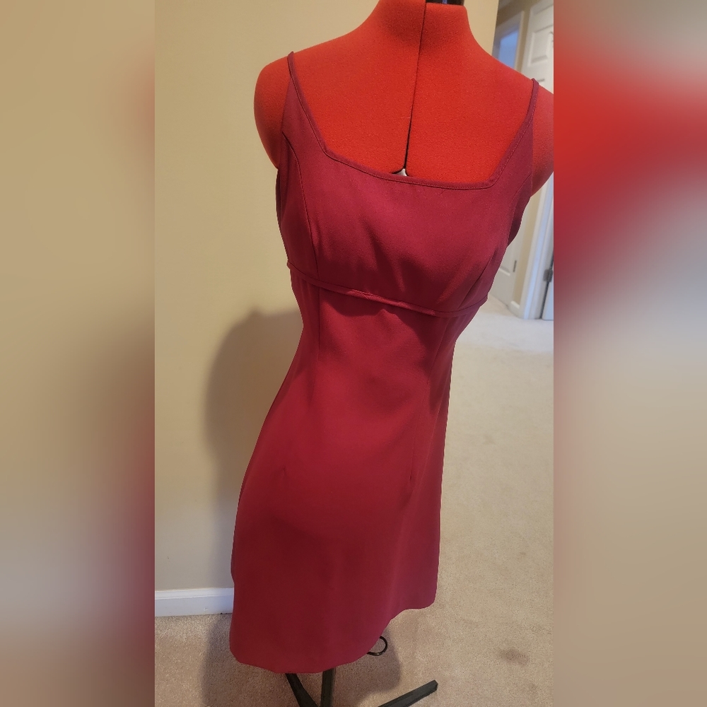 Wtoo wine sangria red short bridesmaid, wedding guest, date night dress size 6